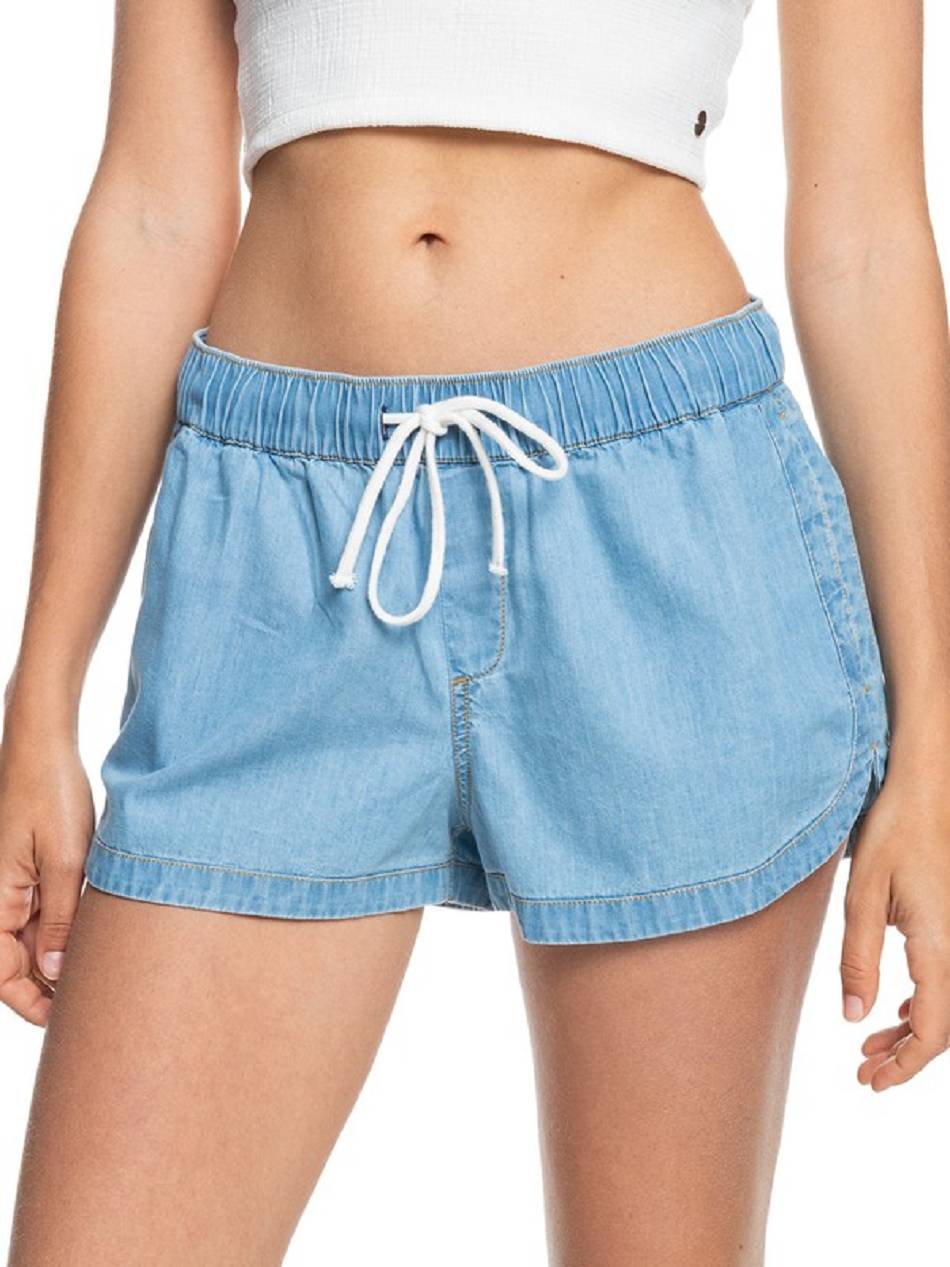 Roxy New Impossible Denim Women\'s Shorts Light blue | SG_LW5989