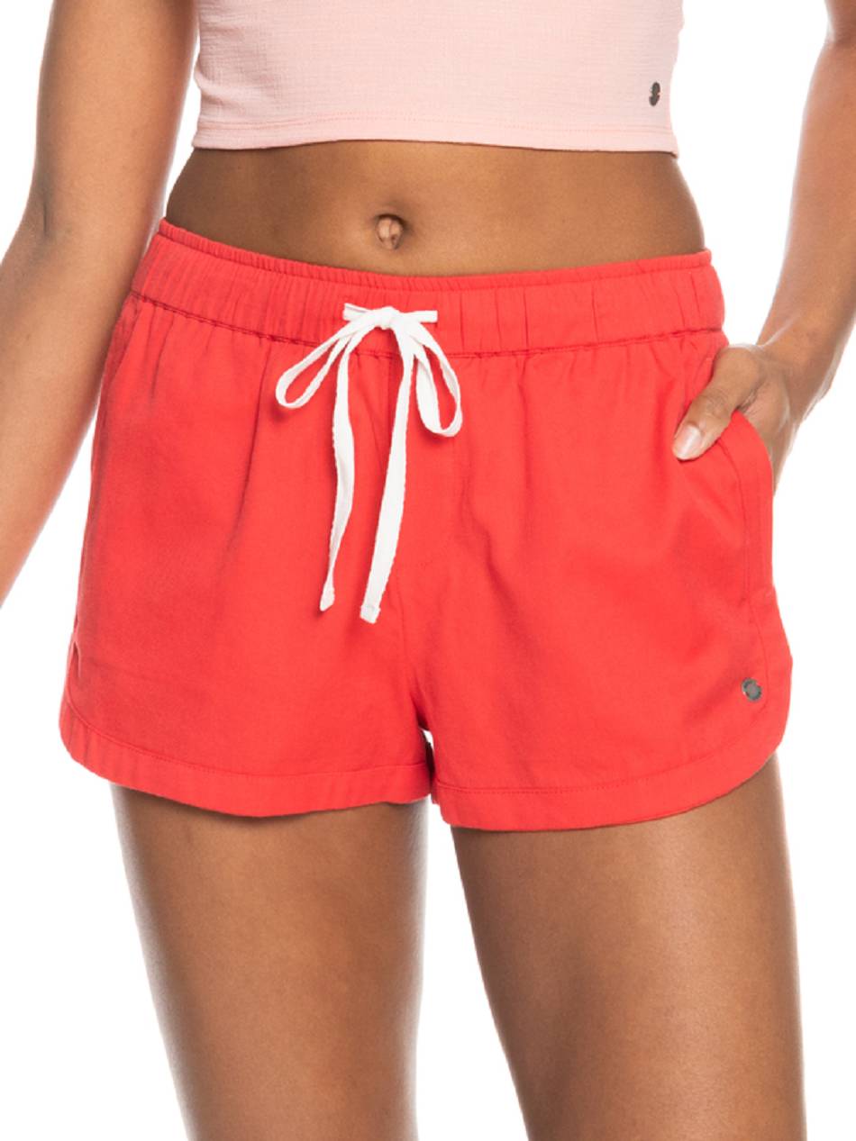 Roxy New Impossible Love Pull-On Beach Women\'s Shorts Red | SG_LW2100