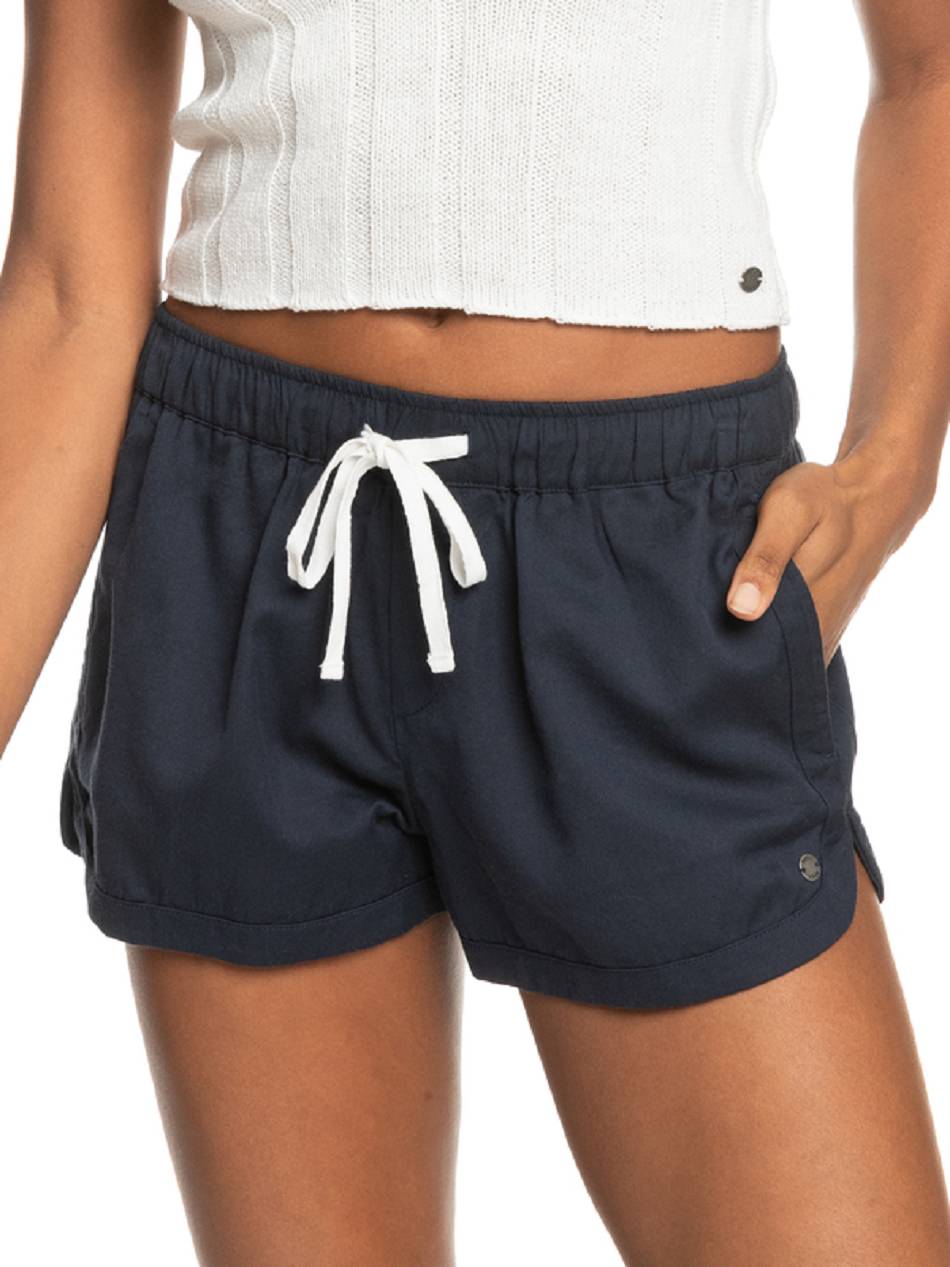 Roxy New Impossible Love Pull-On Beach Women\'s Shorts Indigo | SG_LW6580