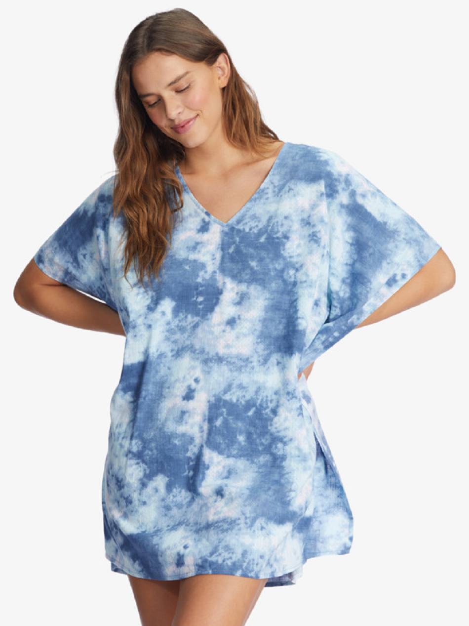 Roxy Not Anyone Beach Women\'s Cover Ups blue wash | SG_LW3029