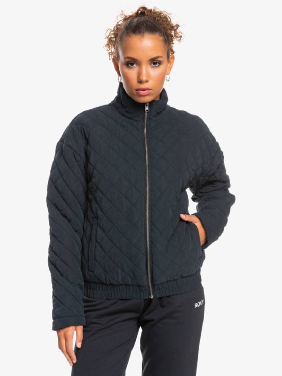 Roxy Path To Paradise Quilted Women\'s Jackets Dark Grey | SG_LW8184