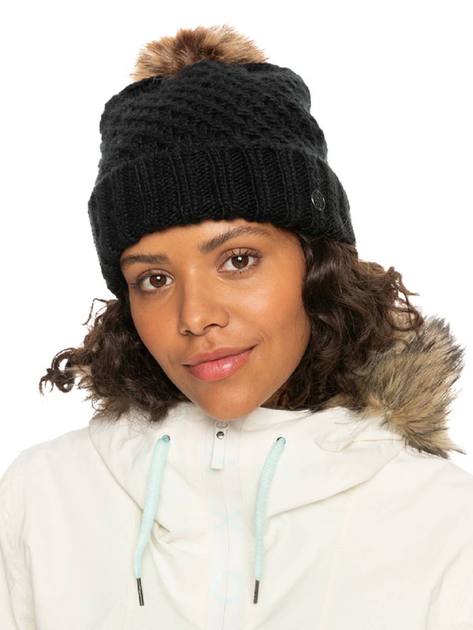 Roxy Peak Chic Women\'s Beanies Black | SG_LW9599