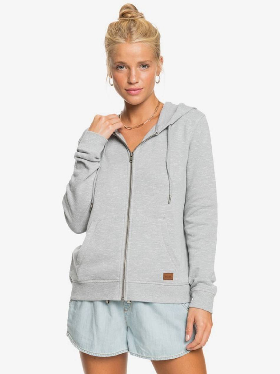 Roxy Perfect Wave Women\'s Hoodies grey | SG_LW3003