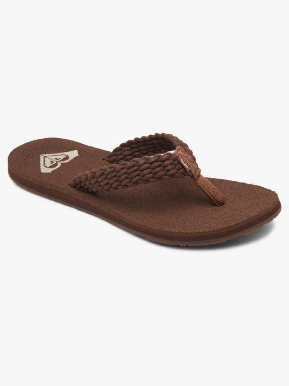 Roxy Porto Braid Women\'s Flip Flops Brown / Chocolate | SG_LW2848