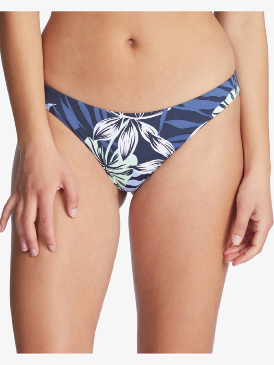 Roxy Printed Beach Classics Cheeky Women\'s Bikini Bottoms Indigo | SG_LW1375