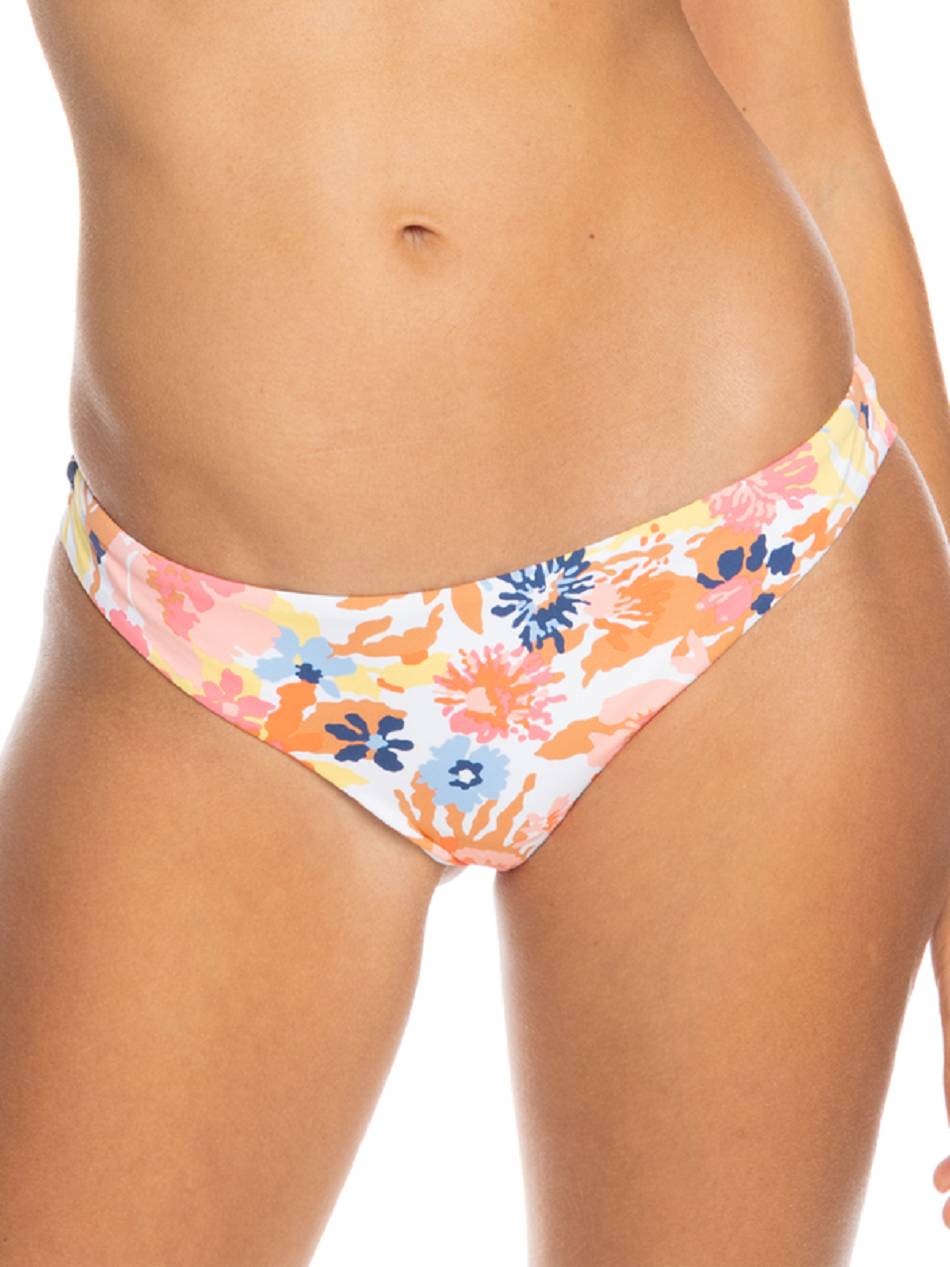 Roxy Printed Beach Classics Cheeky Women\'s Bikinis white flower | SG_LW2093