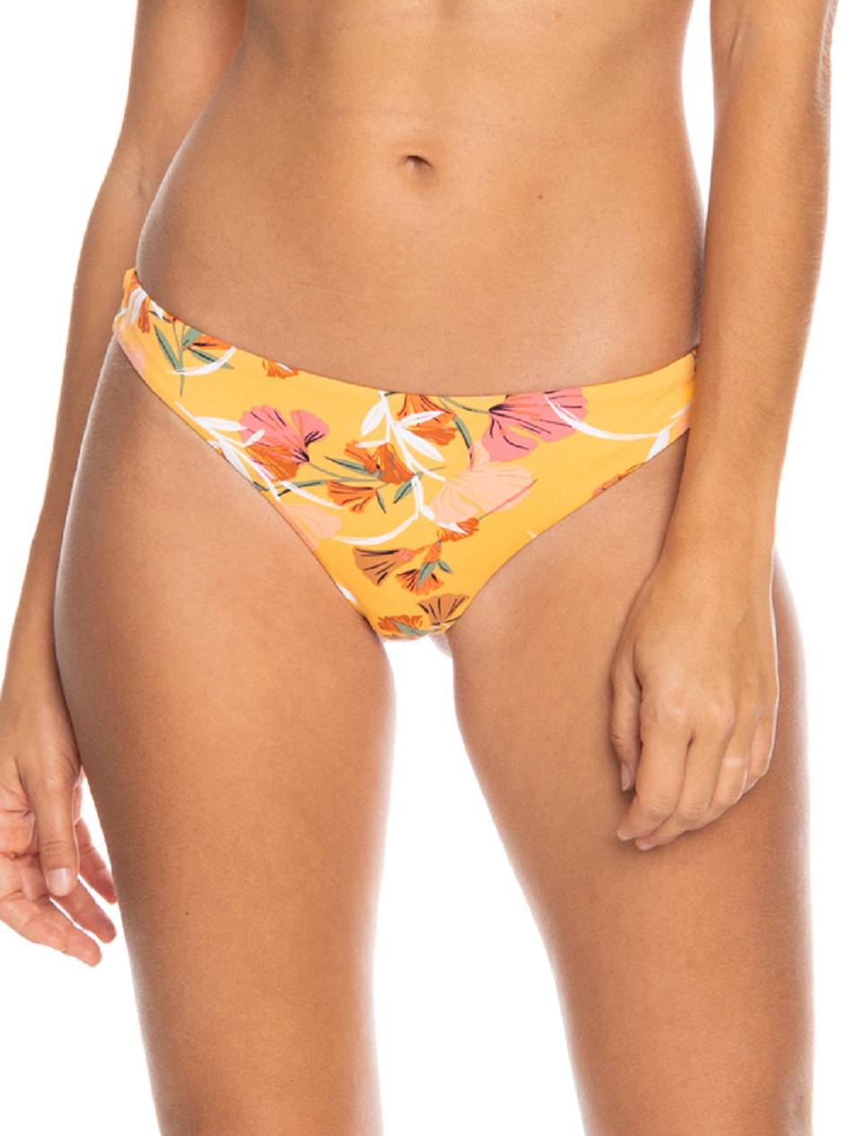 Roxy Printed Beach Classics Cheeky Women\'s Bikini Bottoms Yellow Flower | SG_LW7598