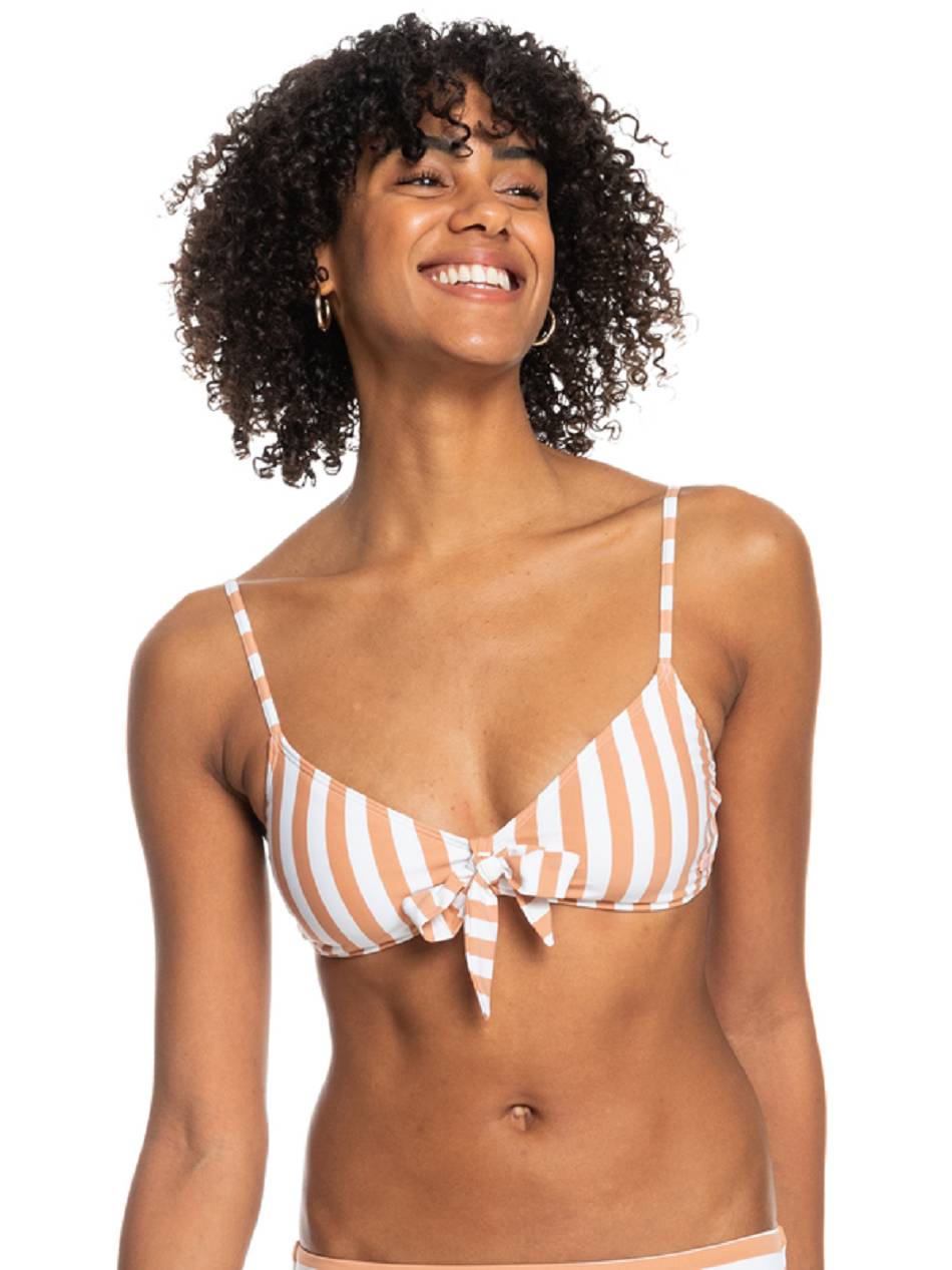 Roxy Printed Beach Classics Fashion Triangle Women\'s Bikinis Brown Stripes | SG_LW3196