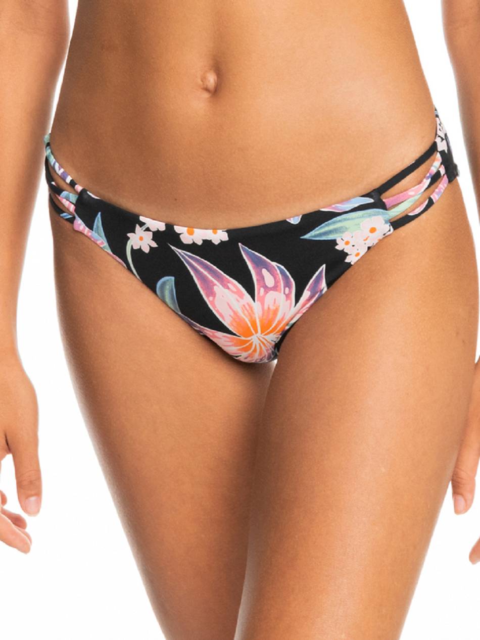 Roxy Printed Beach Classics Hipster Women\'s Bikini Bottoms Dark Grey flower | SG_LW2999