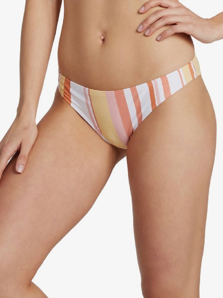 Roxy Printed Beach Classics Moderate Women\'s Bikinis White Stripes | SG_LW5143