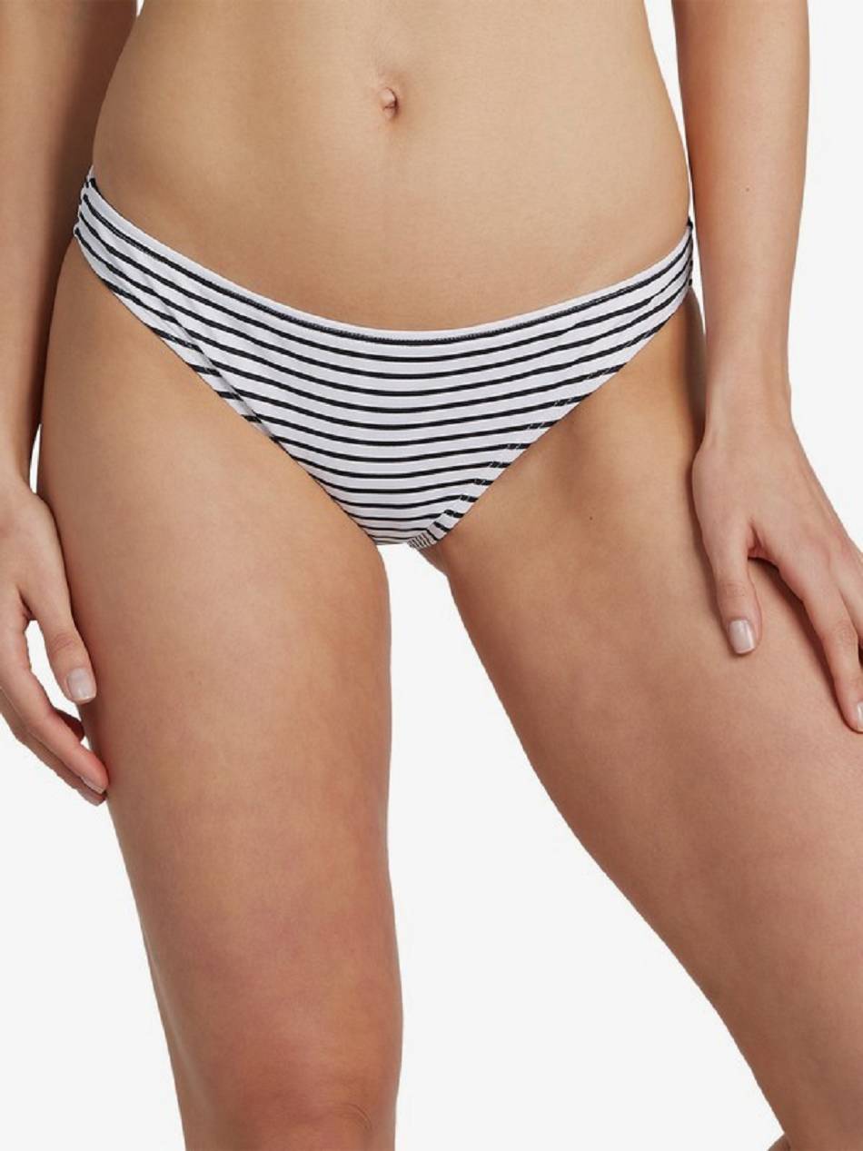 Roxy Printed Beach Classics Moderate Women\'s Bikinis Dark Grey Stripes | SG_LW6495