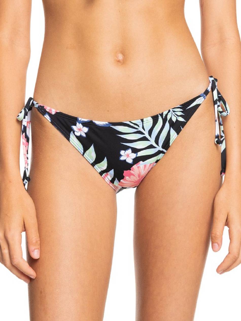 Roxy Printed Beach Classics Tie-Side Women\'s Bikinis Dark Grey flower | SG_LW1813