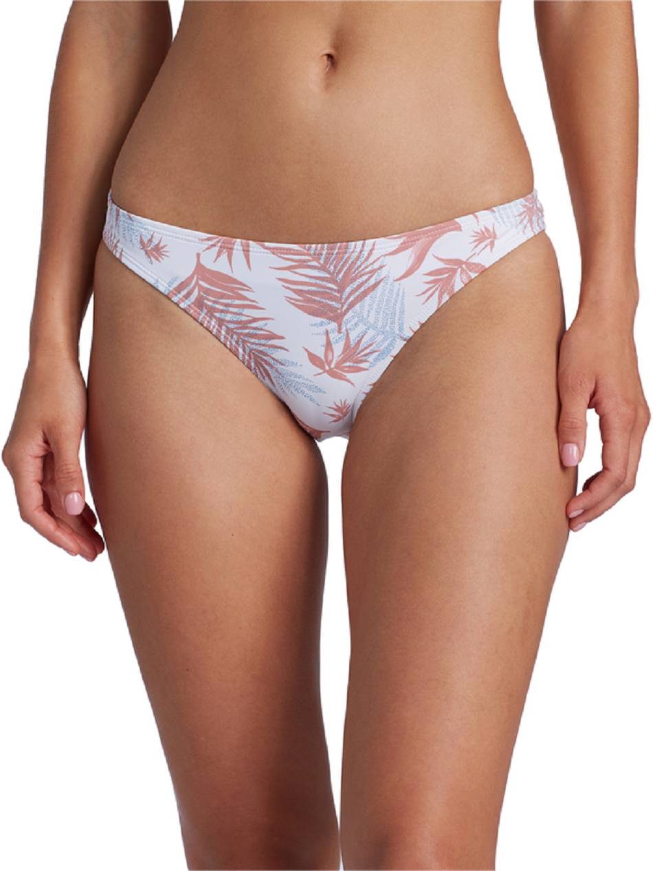 Roxy Printed Beach Moderate Coverage Women\'s Bikini Bottoms white flower | SG_LW7357