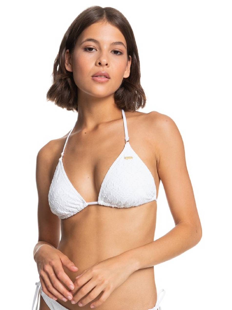 Roxy Quiet Beauty Triangle Women\'s Bikini Tops White | SG_LW8294