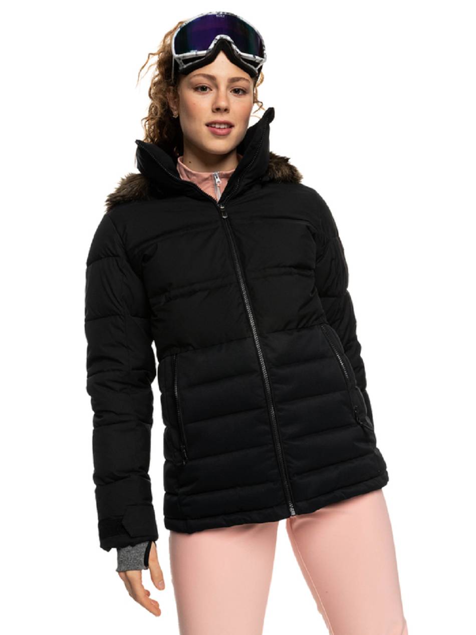 Roxy Quinn Insulated Women\'s Snow Jackets Black | SG_LW5518