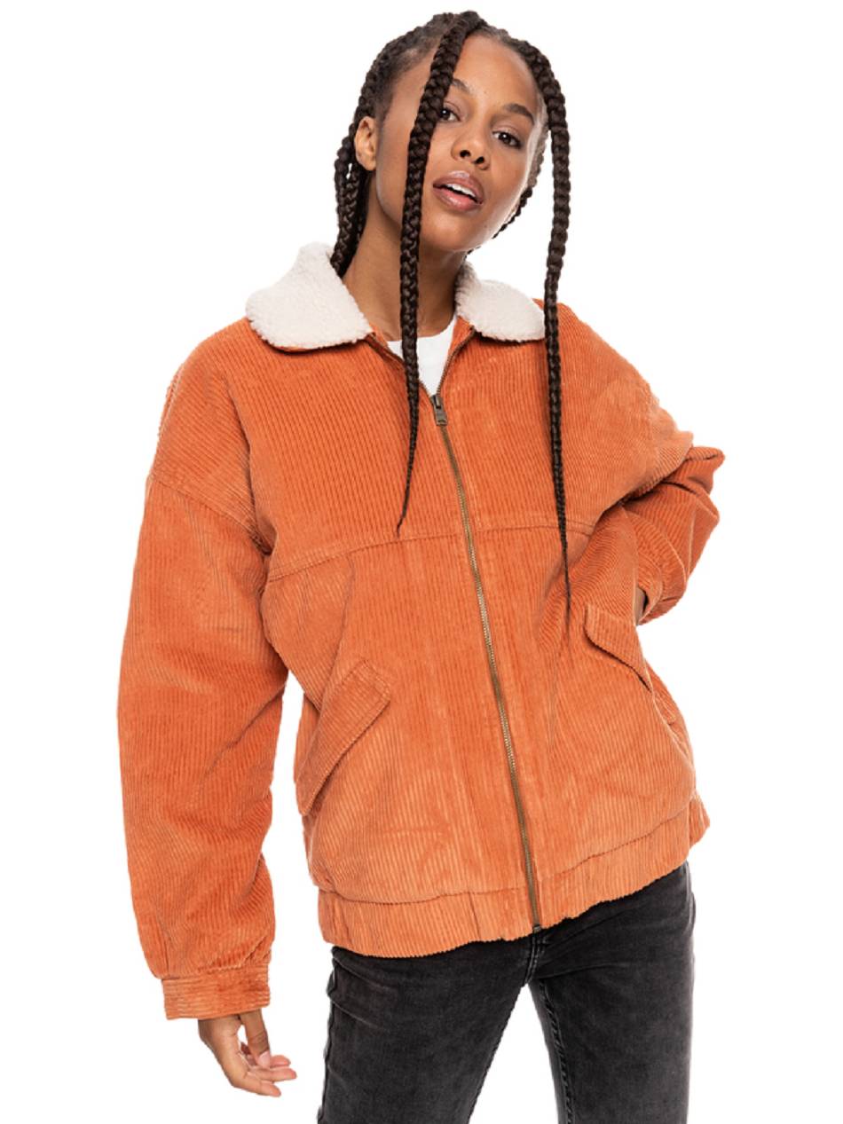 Roxy Ready To Go Corduroy Women\'s Jackets orange | SG_LW4976