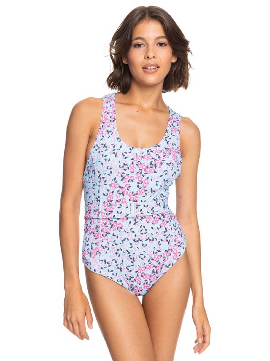 Roxy Rib Love The Sun Ray Women\'s One Pieces blue Flower | SG_LW1613