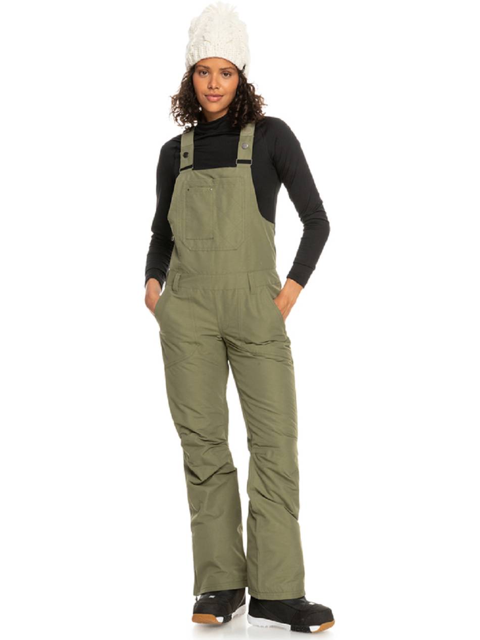 Roxy Rideout Insulated Snow Bib Women\'s Snow Pants Deep Green | SG_LW7054