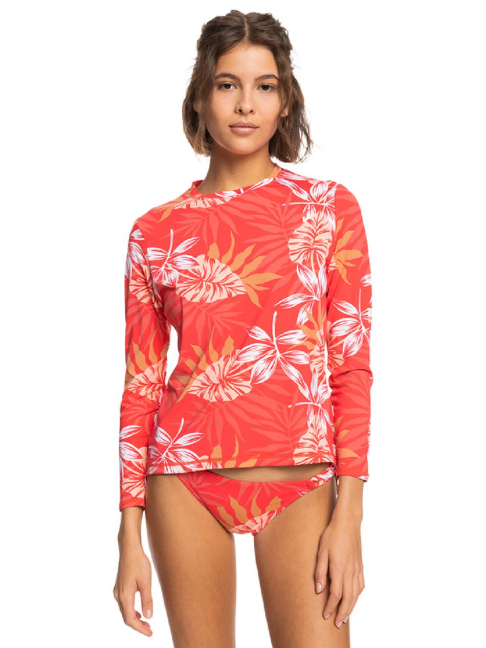 Roxy Sea Skippin Women\'s Rashguards Red | SG_LW5502