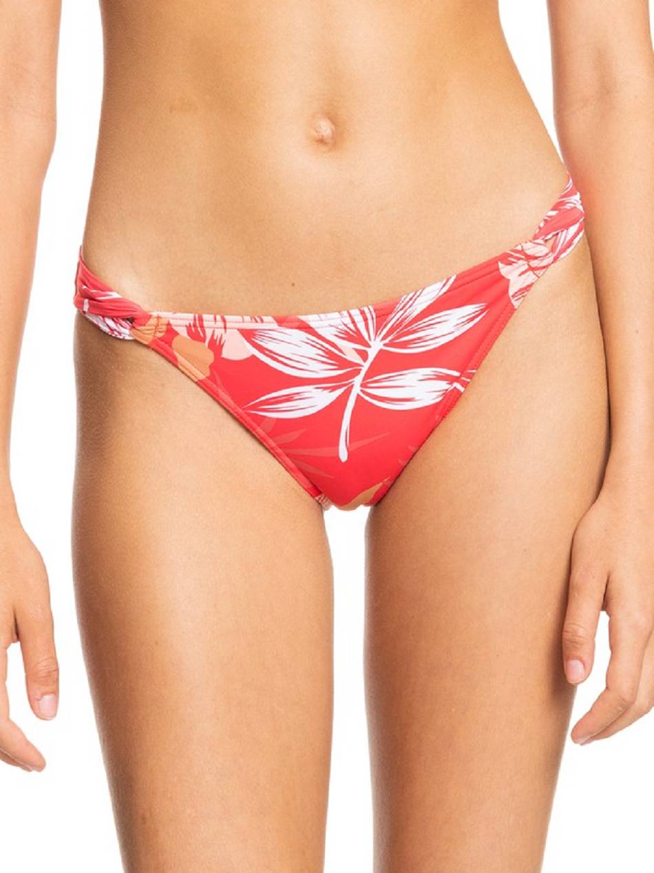 Roxy Seaside Tropics Mid-Waist Women\'s Bikini Bottoms Red | SG_LW5540