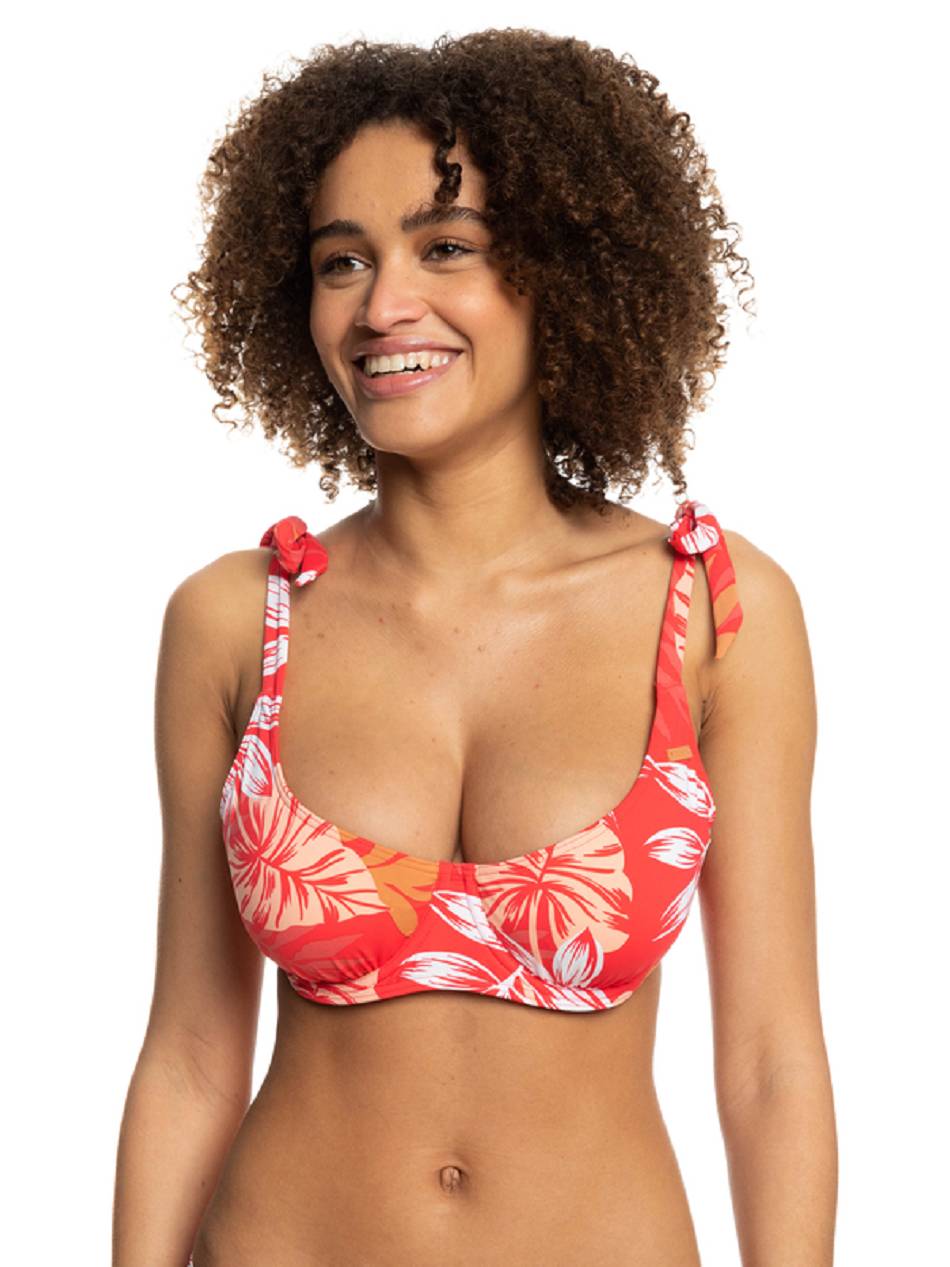 Roxy Seaside Tropics Underwire Women\'s Bikinis Red | SG_LW4023