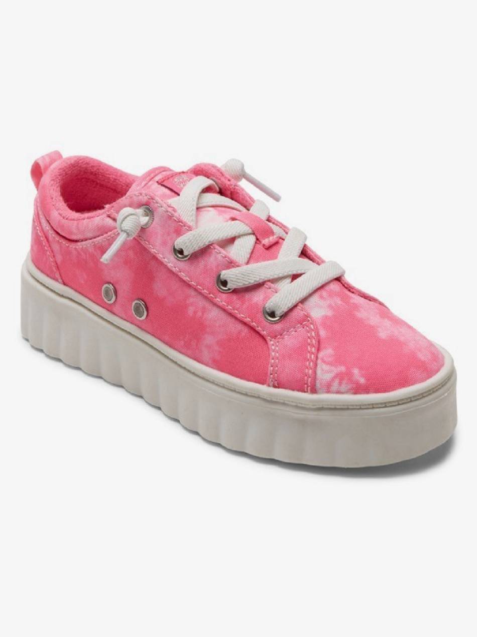 Roxy Sheilahh Kids\' Sneakers Pink / White | SG_LW9649