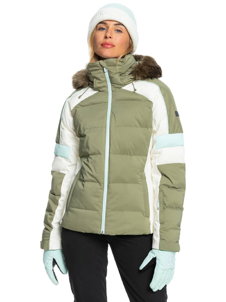 Roxy Snow Blizzard Insulated Women\'s Snow Jackets Deep Green | SG_LW7600