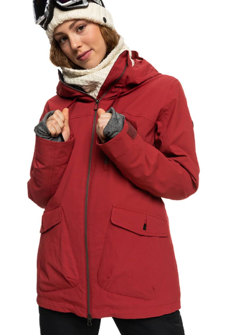 Roxy Stated WarmLink Women\'s Snow Jackets Dark Red | SG_LW5927