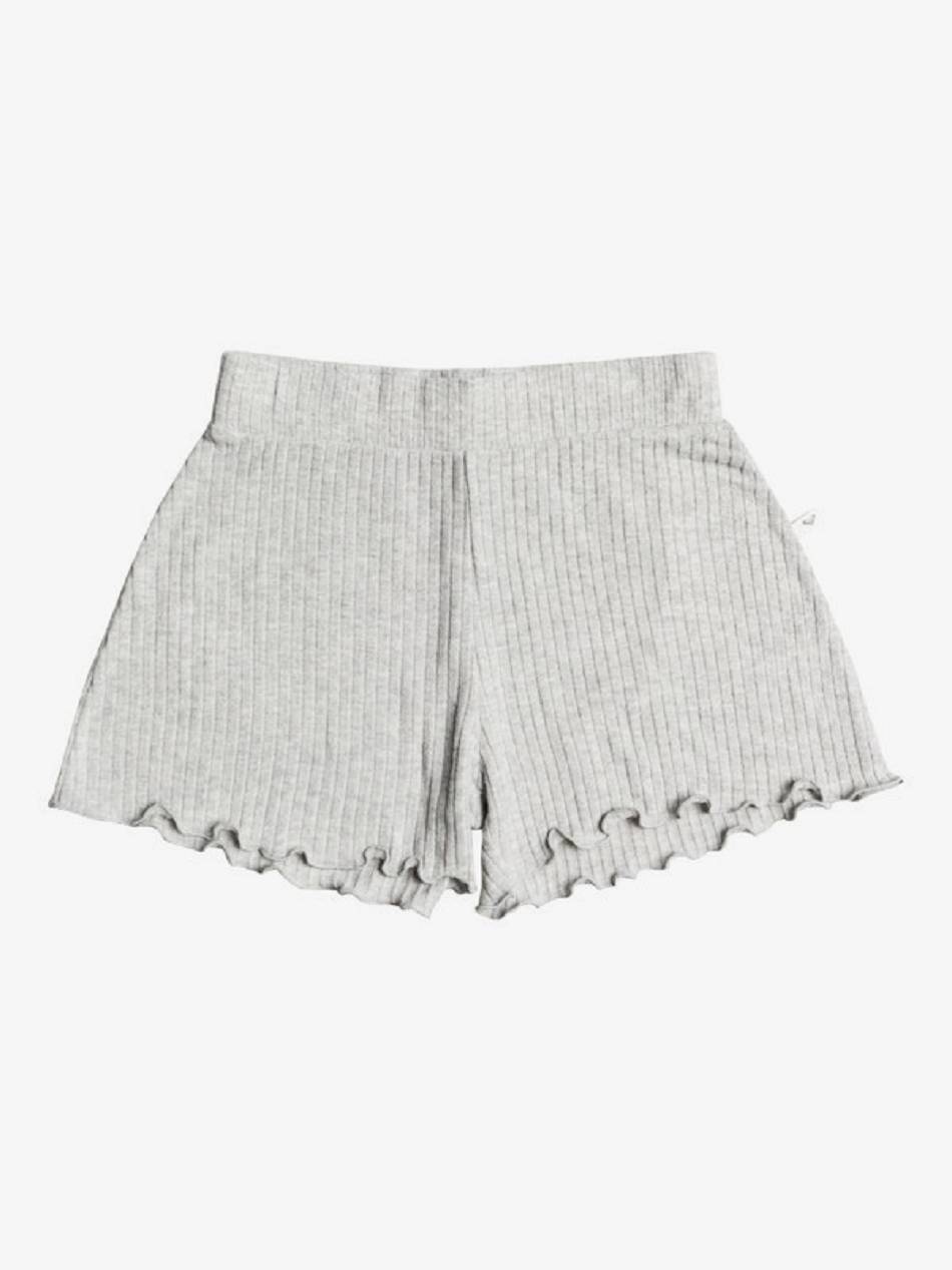 Roxy Super Flower Elastic Waist Kids\' Shorts grey | SG_LW5510