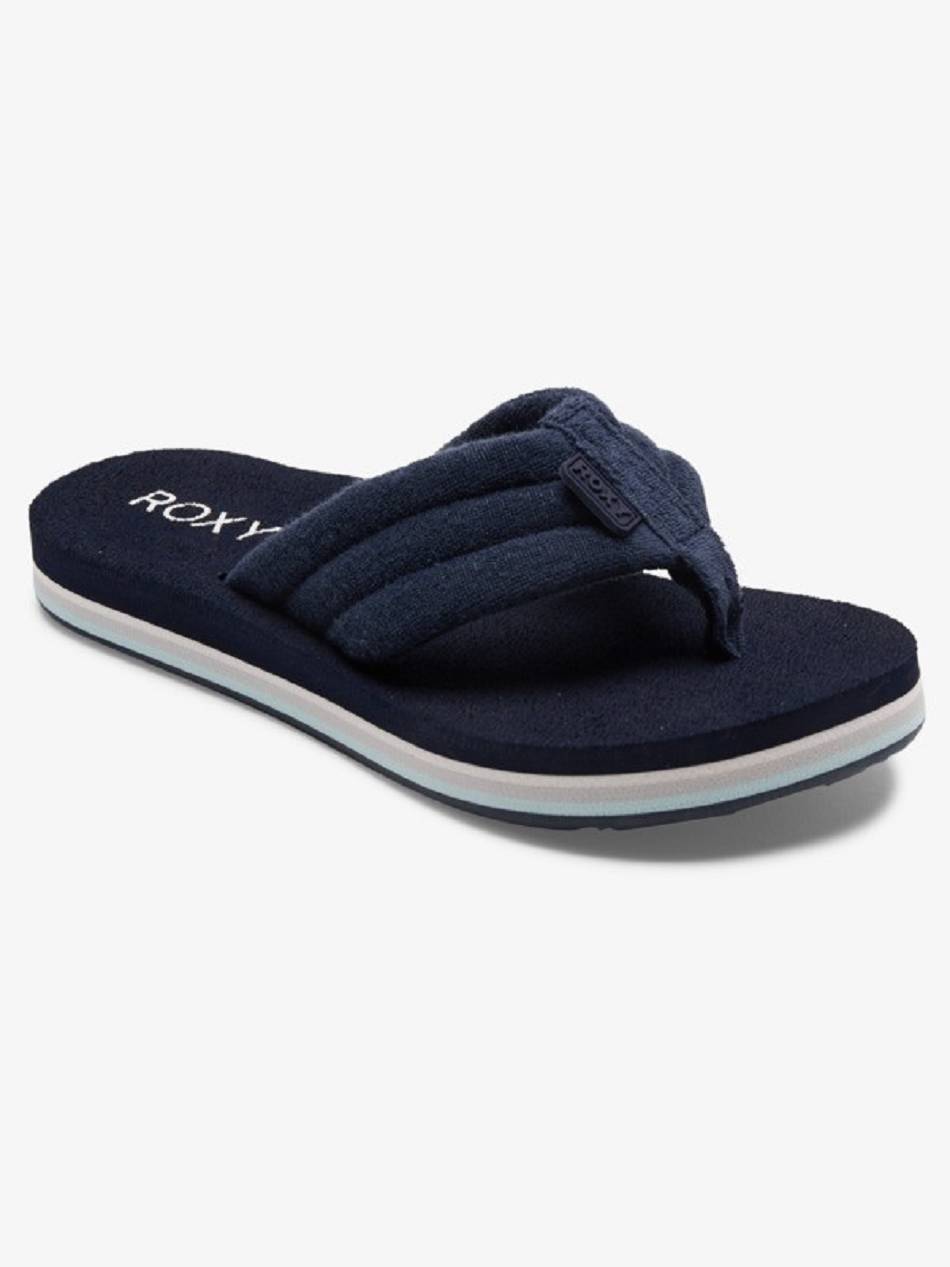 Roxy Surf Check Women\'s Flip Flops Navy | SG_LW7780