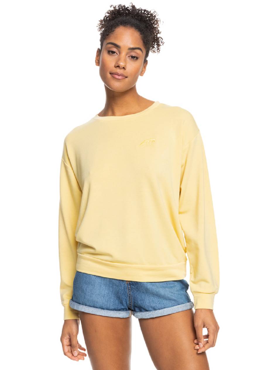 Roxy Surfing By Moonlight Cozy Women\'s Fleece beige yellow | SG_LW1838