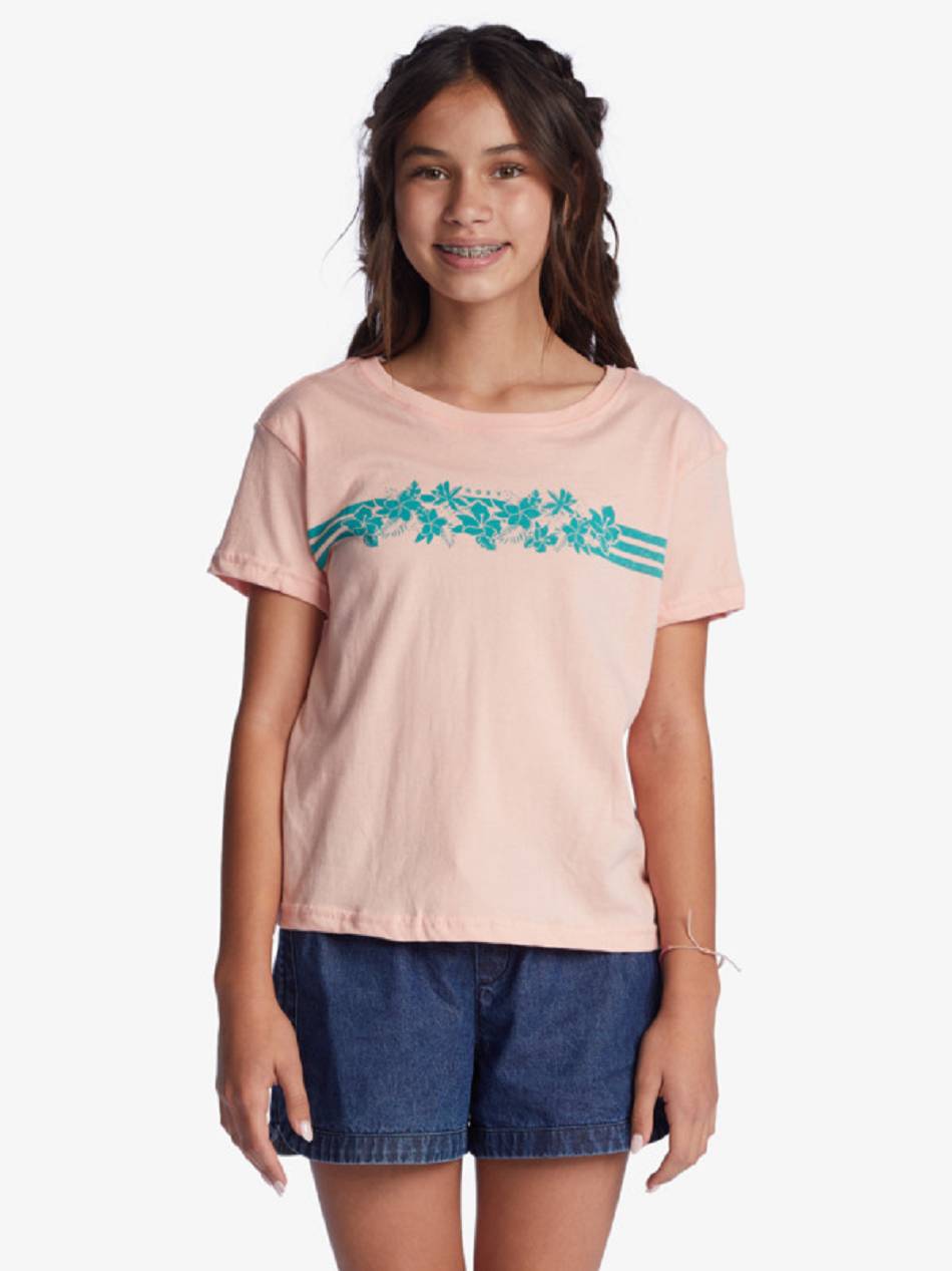 Roxy Tropical Kids\' T-Shirt Coral | SG_LW8488