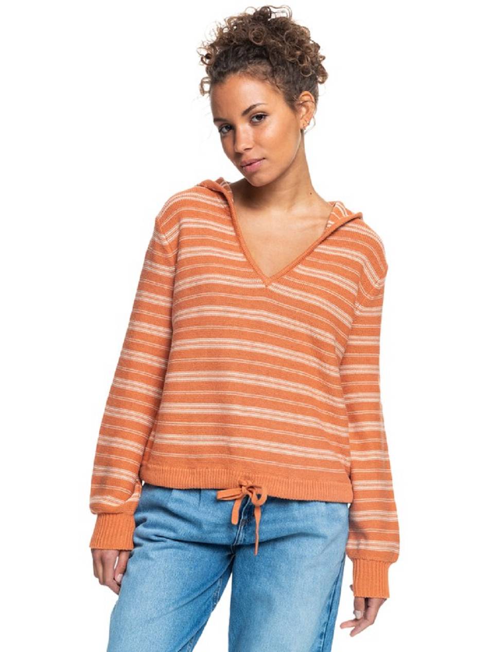 Roxy Turning Out Women\'s Sweaters Orange Stripes | SG_LW3931