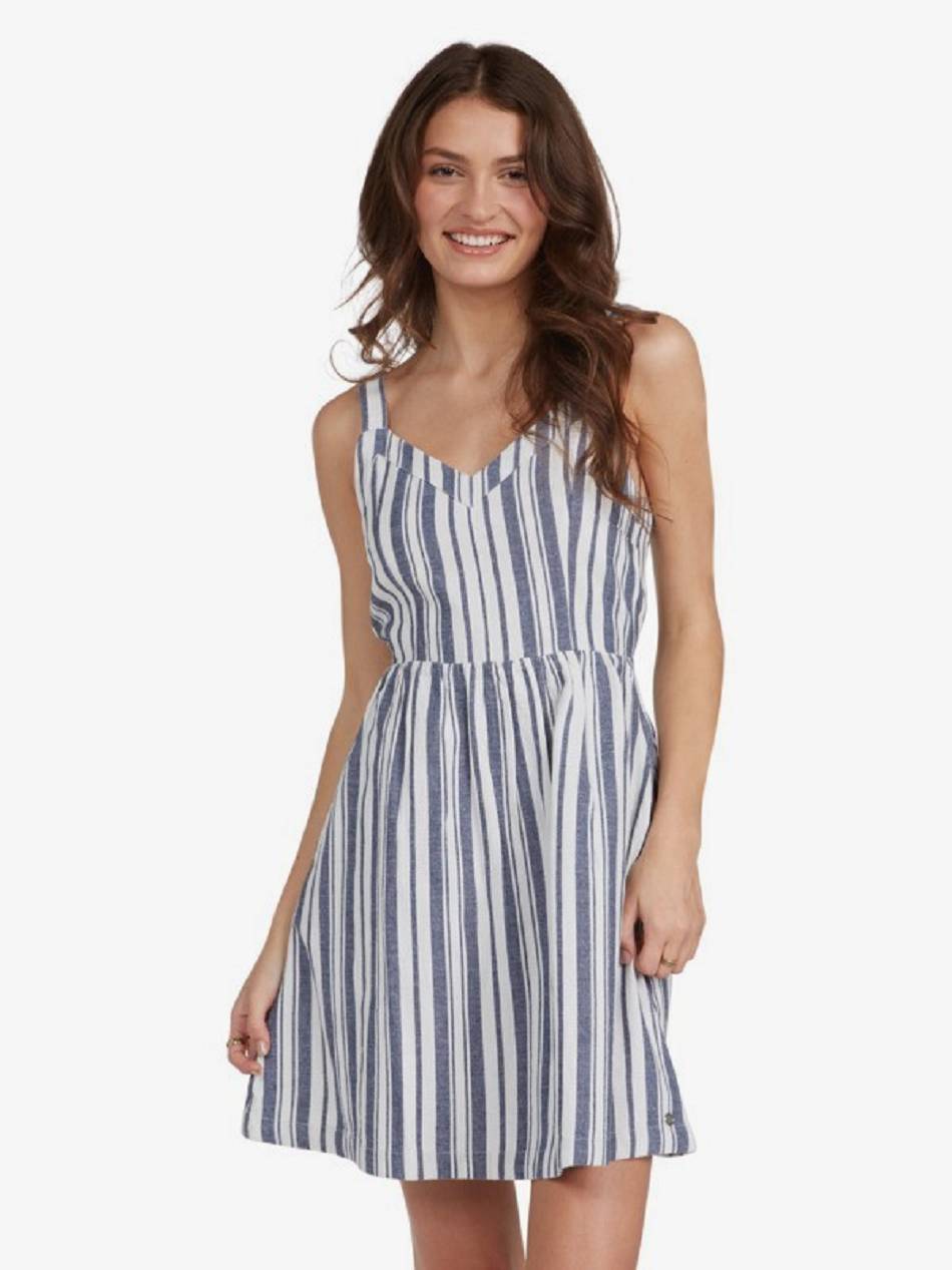 Roxy Up Above Tank Women\'s Dress Indigo Stripes | SG_LW8246