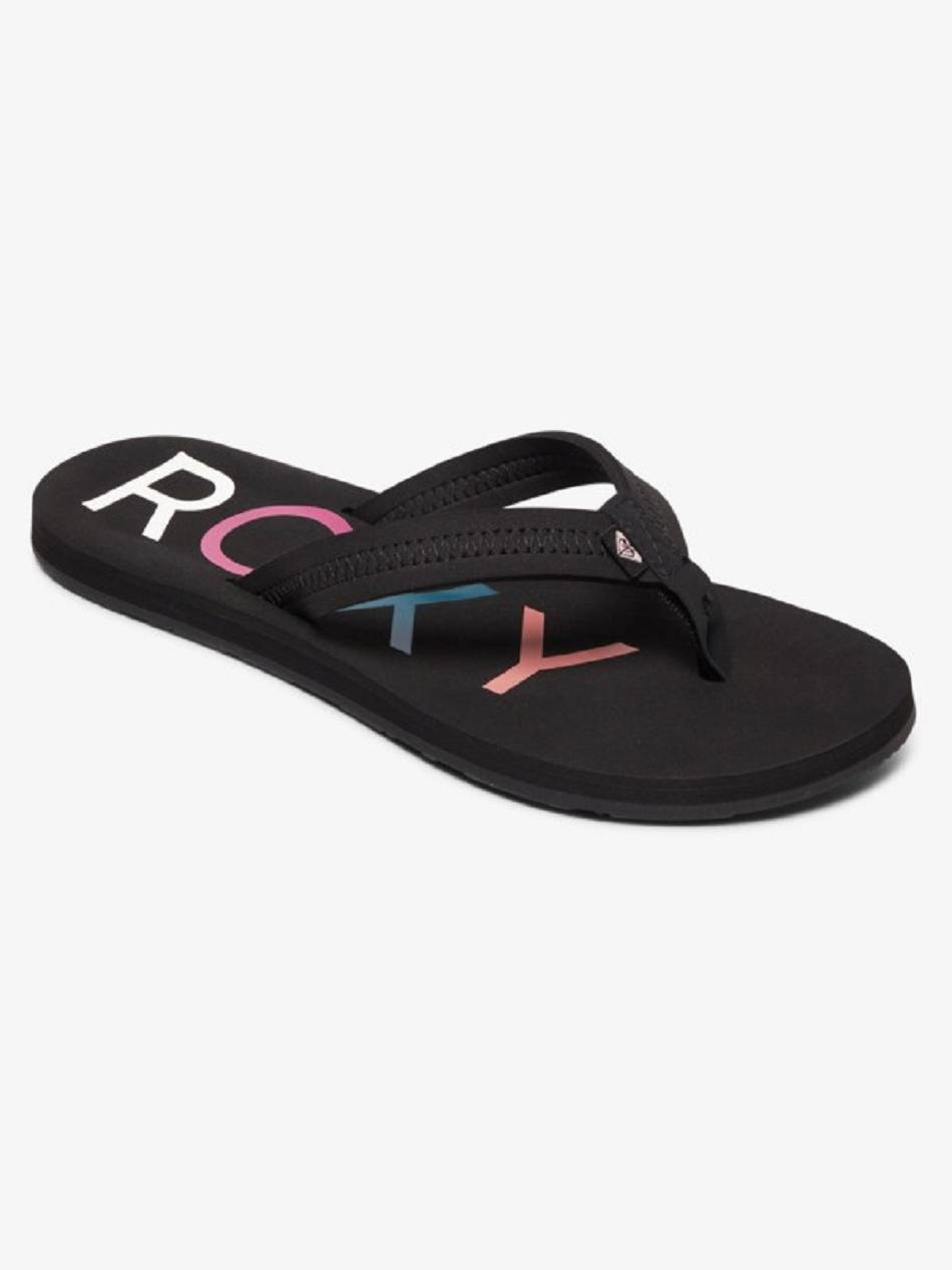 Roxy Vista Women\'s Flip Flops Black | SG_LW7747