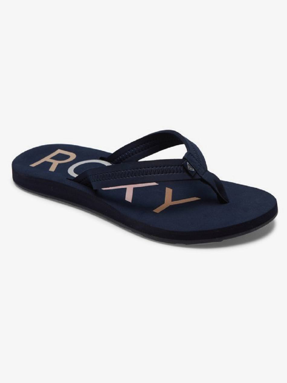 Roxy Vista Women\'s Flip Flops Navy | SG_LW8736