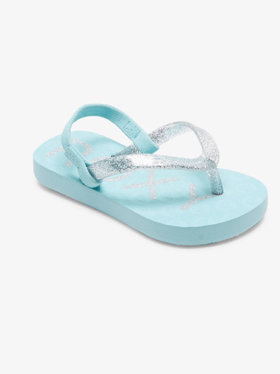 Roxy Viva Sparkle Kids\' Sandals Turquoise | SG_LW1881