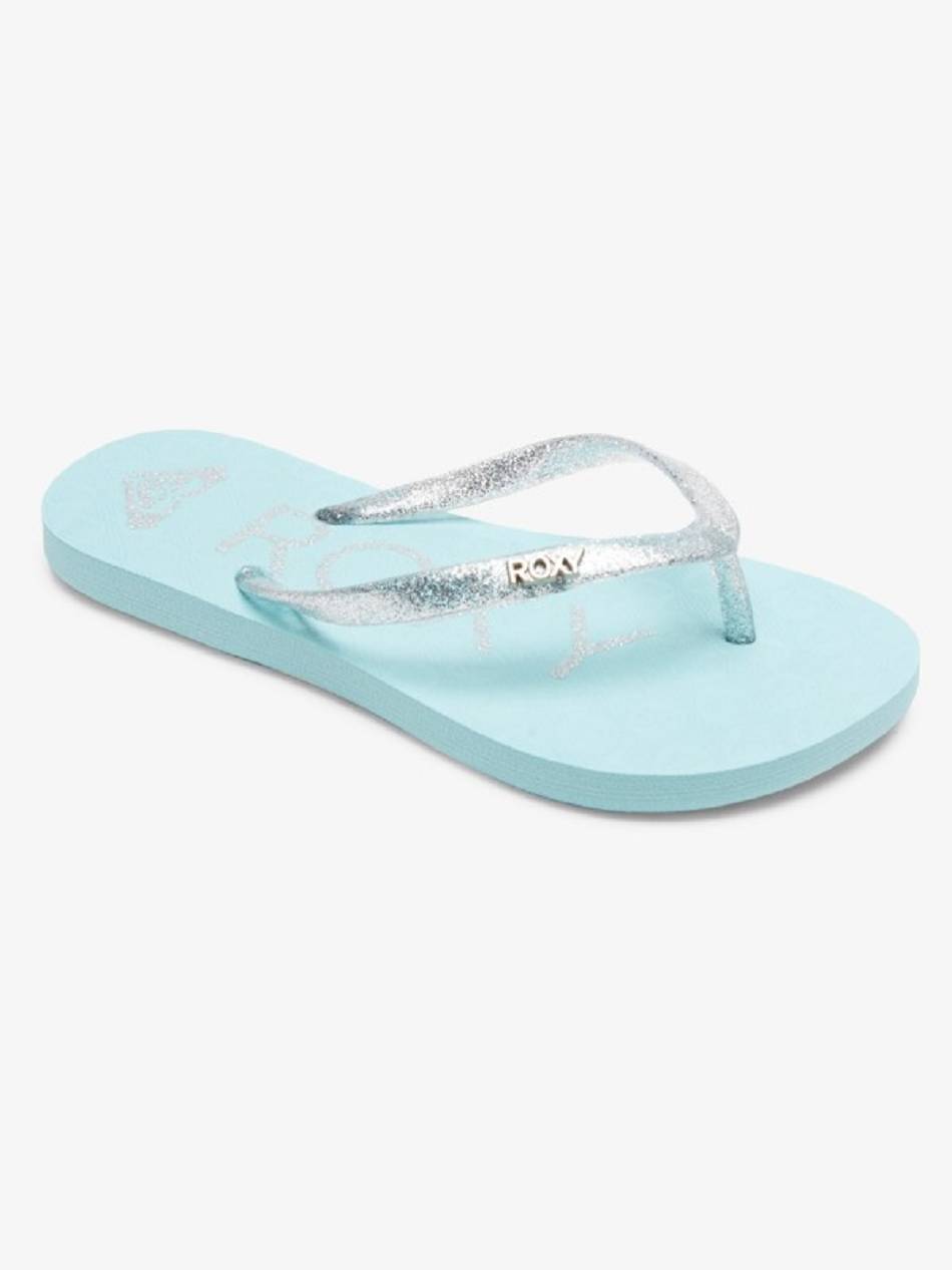 Roxy Viva Sparkle Kids\' Sandals Turquoise | SG_LW9896