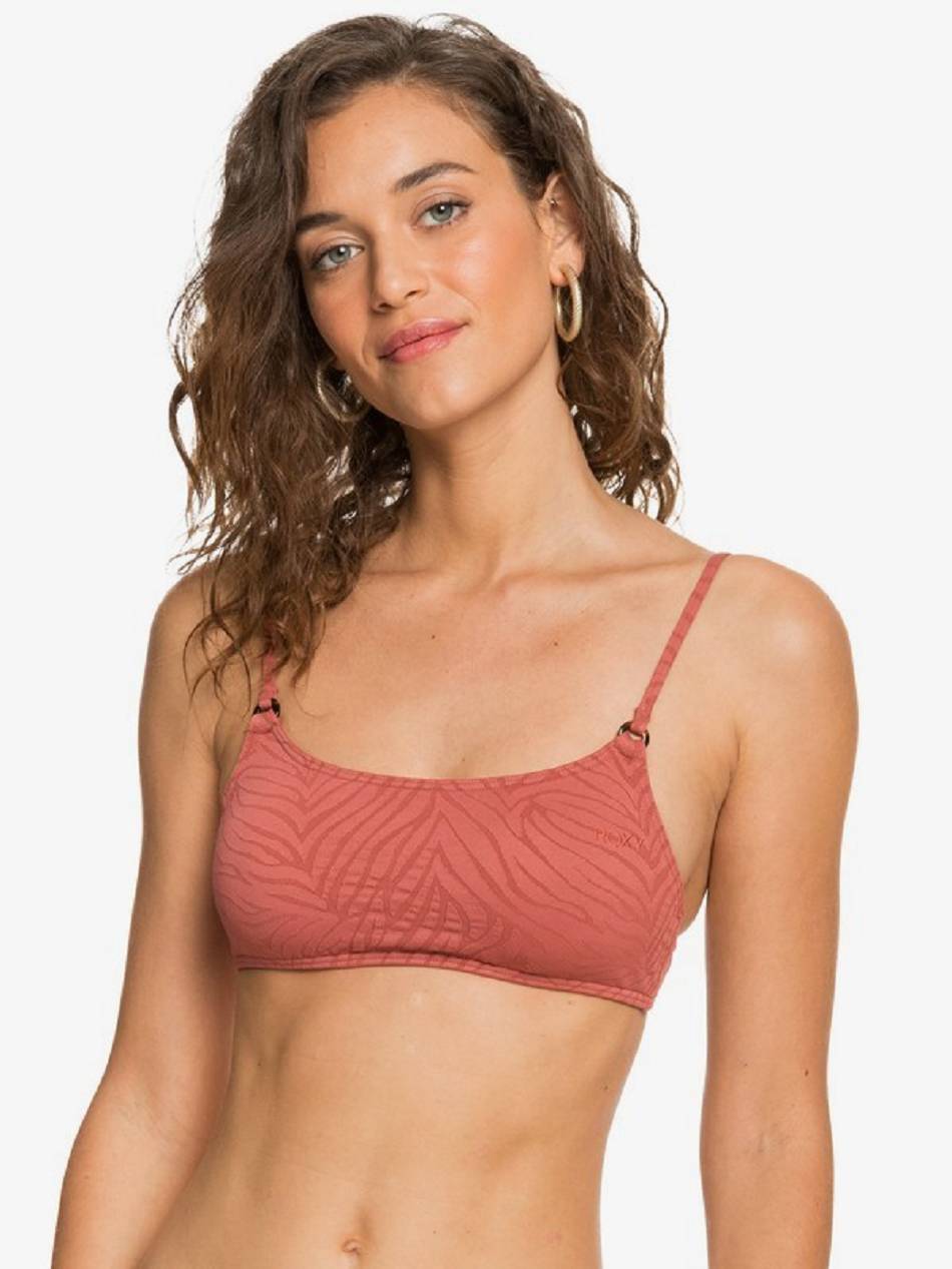 Roxy Wild Babe Bralette Women\'s Bikini Tops Red | SG_LW7937