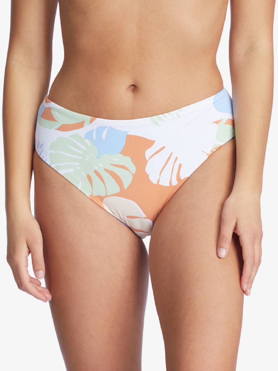 Roxy Wildflowers Reversible Full Women\'s Bikini Bottoms white flower | SG_LW3369