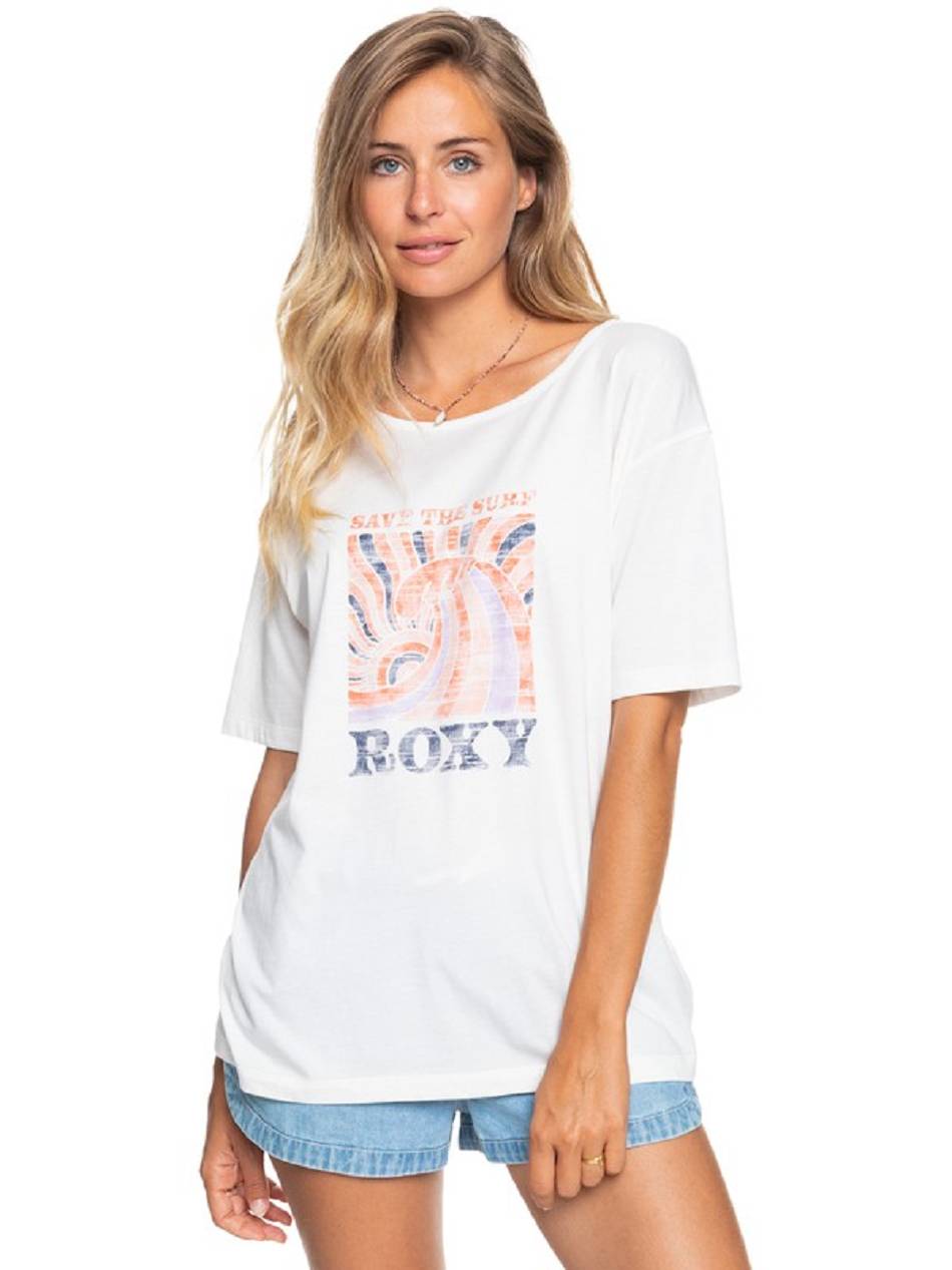 Roxy World Ocean Day Organic Women\'s T-Shirt White | SG_LW8947