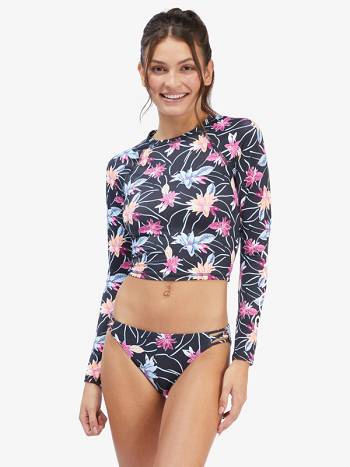 Roxy Active Cropped Women's Rashguards Dark Grey | SG_LW8893