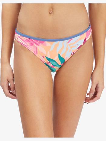 Roxy Active Regular Coverage Women's Bikinis pink flower | SG_LW3238