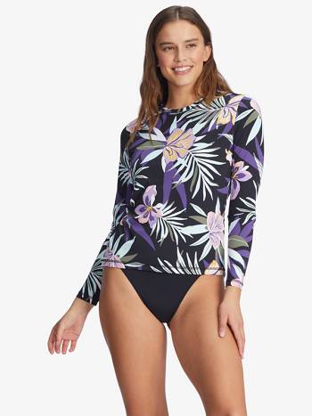 Roxy Active Sea Skippin Women's Rashguards Black | SG_LW5980