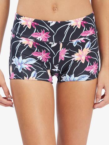 Roxy Active Shorty Biker Women's Bikinis Dark Grey flower | SG_LW6148