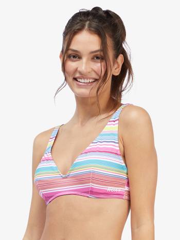 Roxy Active Underwired Women's Bikini Tops Multicolor Stripes | SG_LW1783