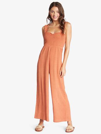 Roxy Adventure Bound Woven Women's Jumpsuits orange | SG_LW4545