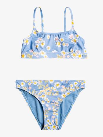 Roxy Adventurous Beachy Kids' Swim blue Flower | SG_LW9255