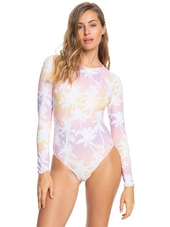 Roxy All Over Back Zip Women's Rashguards Coral | SG_LW7756