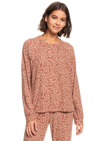 Roxy Anchors Away Printed Rib Women's Loungewear Brown | SG_LW1116